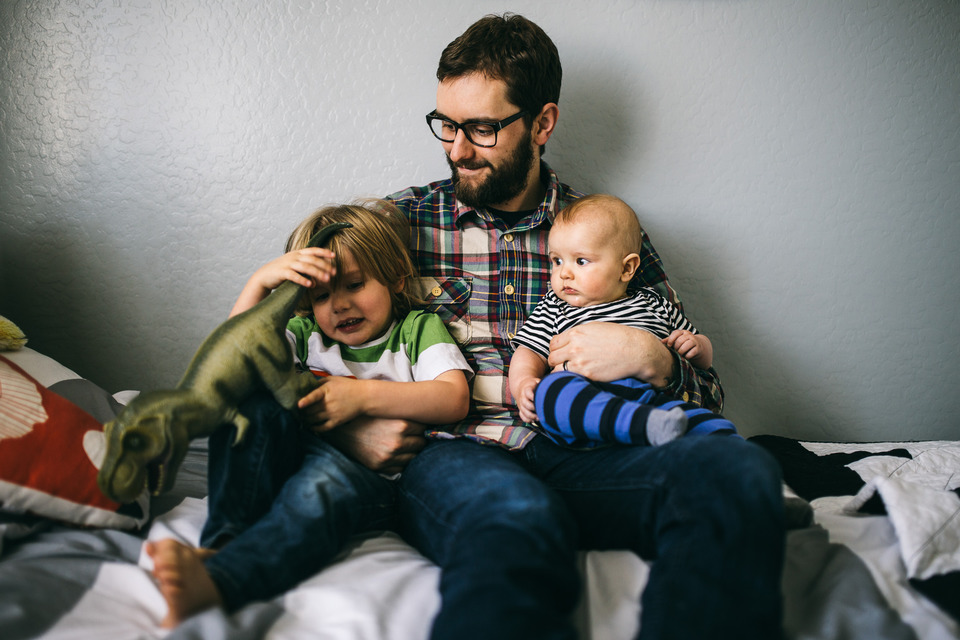 Hank Hampton with Henry and Charlie / Amy Winningham Photography