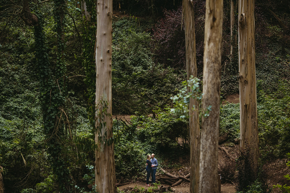 engagement session in the san francisco mission district, making pancakes, hiking bernal heights