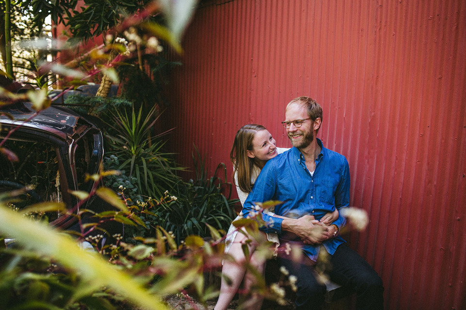 engagement session in the san francisco mission district, making pancakes, hiking bernal heights