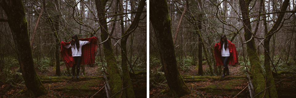 portrait in the woods